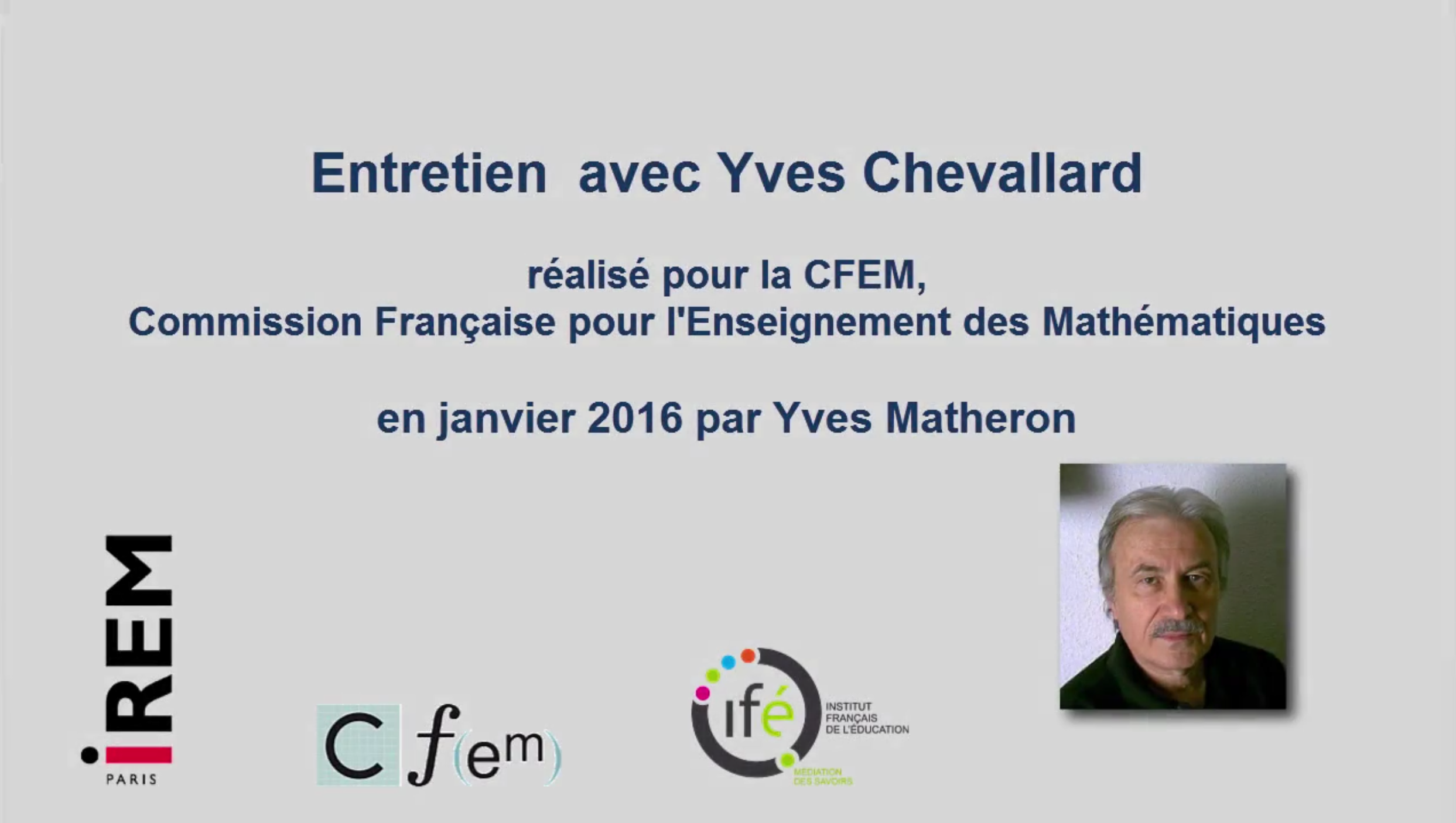 Entretien Chevallard