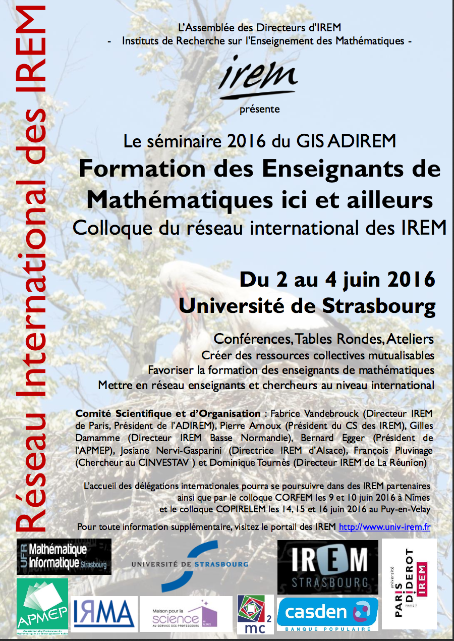 Colloque irem strasbourg