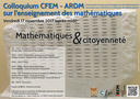 Colloquium CFEM-ARDM sur l'enseignement des mathématiques